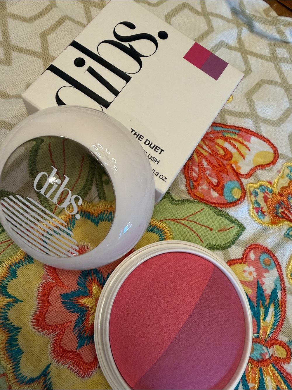 Blush Round Home Accent Dibs in Pink